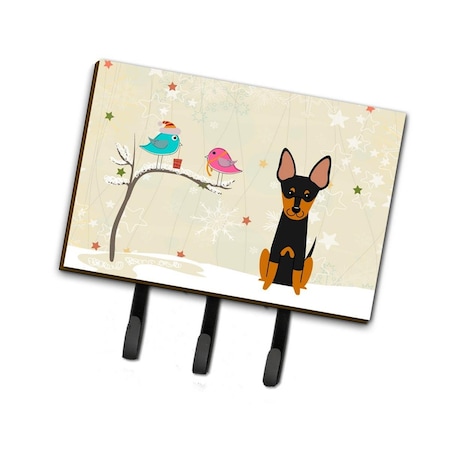 Jensendistributionservices Christmas Presents Between Friends English Toy Terrier Leash or Key Holder MI1711650